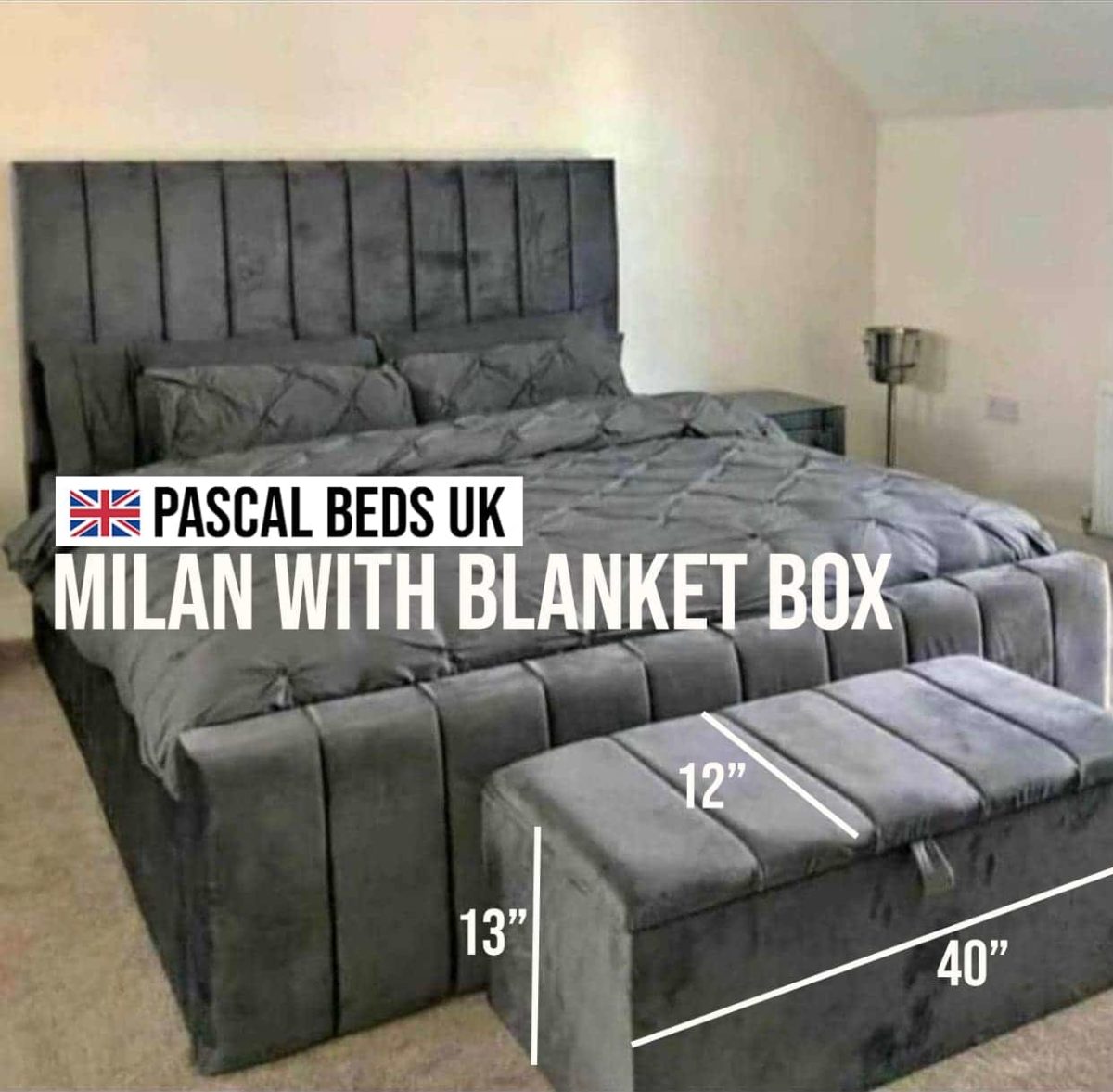 Milan Wingback Bed PASCAL BEDS UK