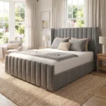 2026 Milan Wingback Bed® with Optional Ottoman Storage