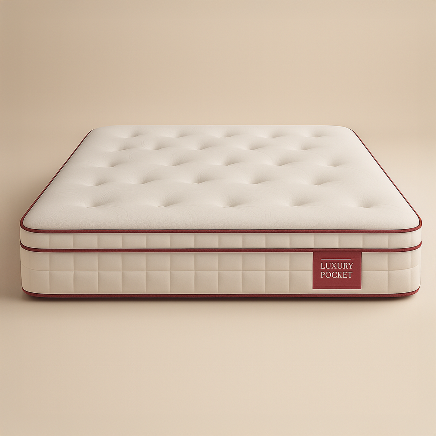 Bedzone Hybrid Memory Pocket Spring Mattress in medium firmness, shown on a bed frame