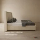 Modern low profile finish with chrome feet