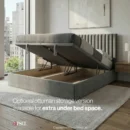 a Optional ottoman storage version available for extra under bed space.