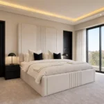 2026 Las Vegas Luxury High Headboard Bed Frame (2-Piece Headboard)