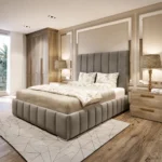 2026 Madrid Bed frame with Lines (Optional Ottoman Storage)
