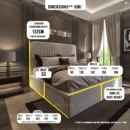 Toronto bed with drawers dimensions