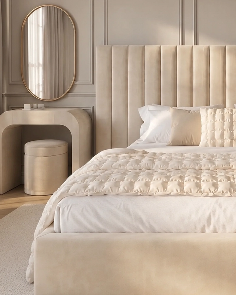 2026 DUKE OF PSCL LUXURY HOTEL STYLE WIDE 3 PIECE HEADBOARD BED