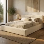 2026 Teddy Zen (Teddy Boucle Cream) Bed frame with optional ottoman storage