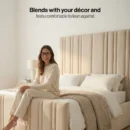 Blends with your décor and feels comfortable to lean against.