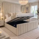 DAVINCI BED- slatted ottoman storage