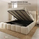 Optional ottoman storage, hidden space that keeps the room tidy