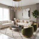 PSCL Teddy-Cubex 3 Seater Square Panel Sofa (Teddy-Boucle Cream Fabric) (8)