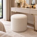 Arlo Cream Bouclé Dressing Table Stool