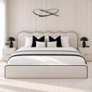 Castle Luxury Scalloped Optional Ottoman Storage Bed (2)